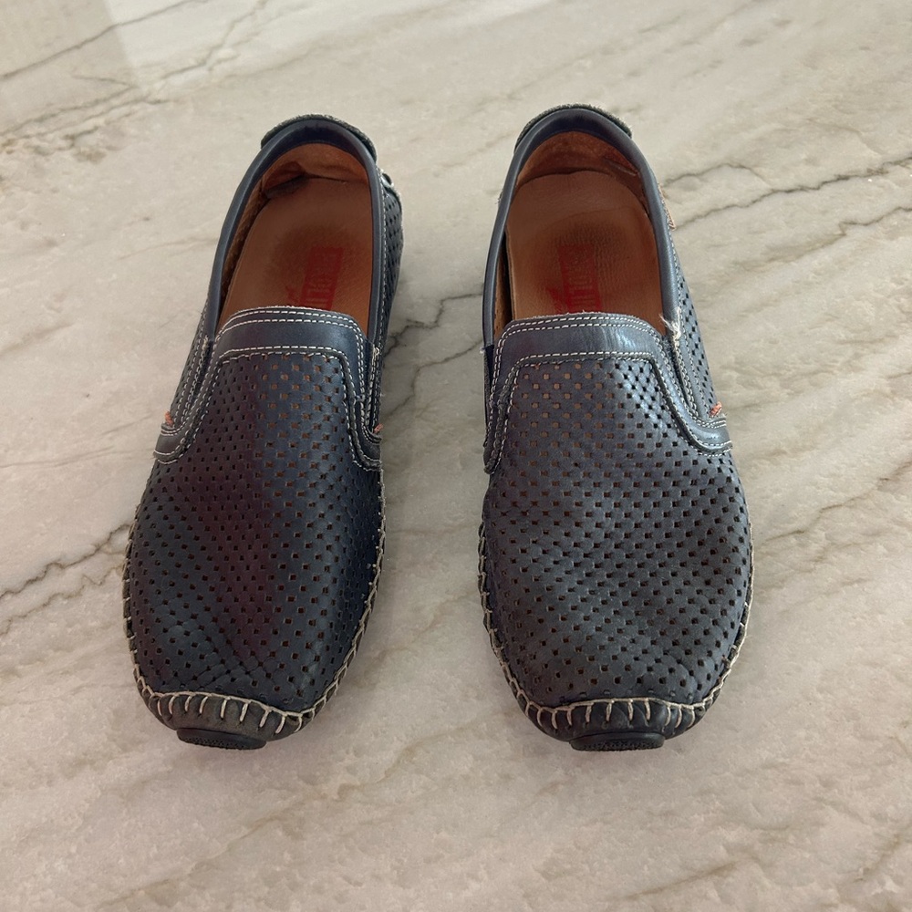 Navy driving moccasins